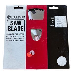 Vintage Rockwell No. 12102 6 1/2” Planer Saw Blade 5/8” Arbor NOS